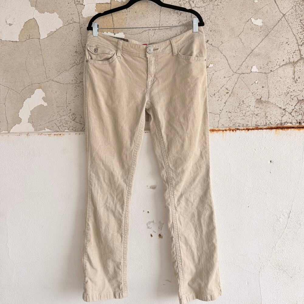Y2K Unionbay Corduroy Pants Low Rise Khaki Straight Leg Juniors 13 Indie Boho